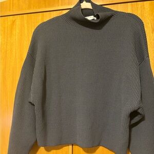 Zara long sleeve rib knit, mock neck, long sleeve sweater. slight oversize .